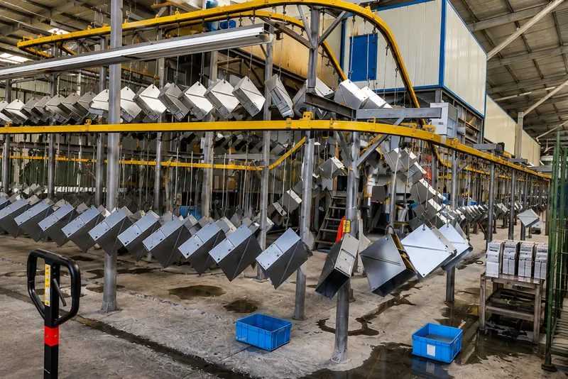 Into the coating line