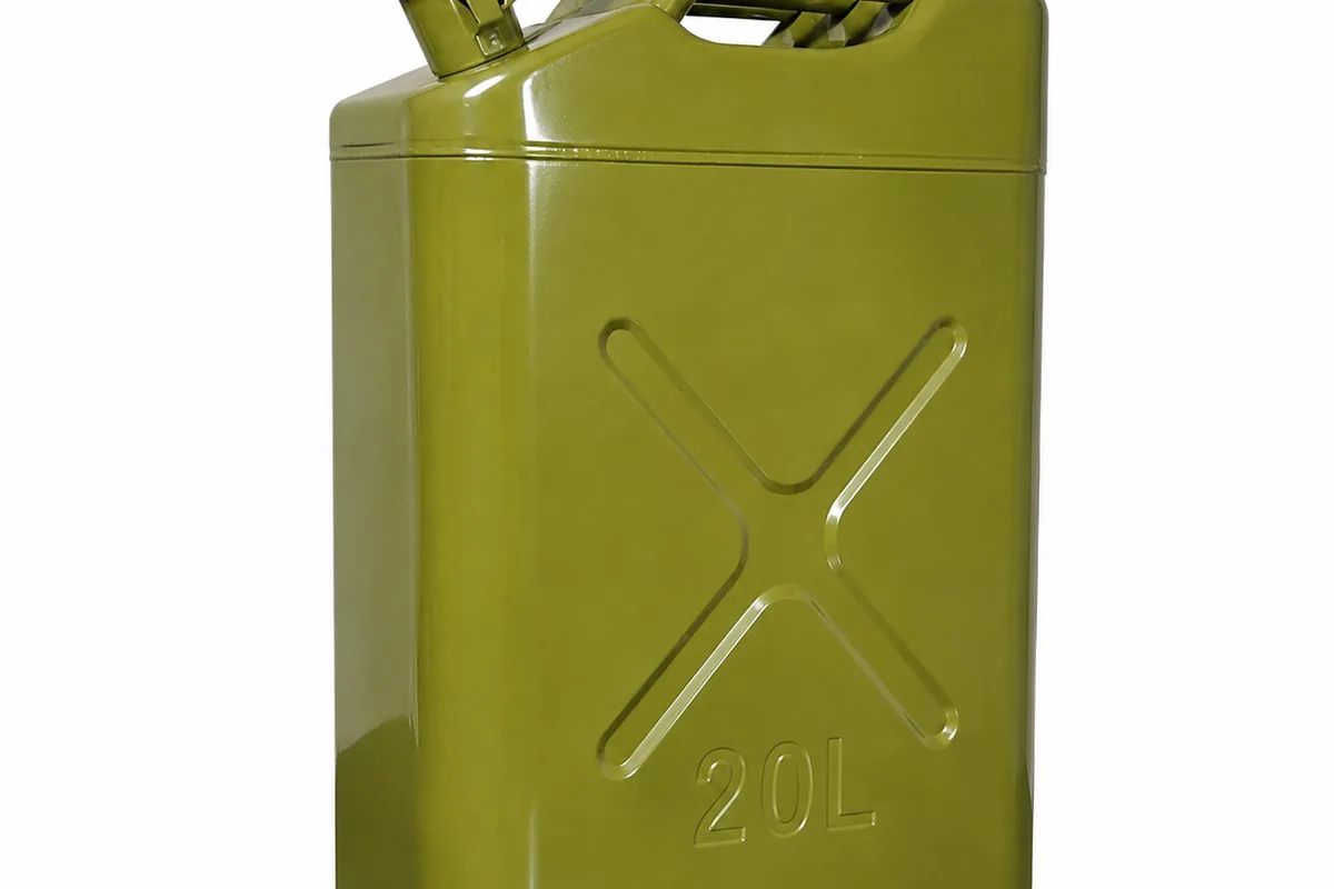 Jerry cans in 5, 10 and 20 litre sizes with flexible spouts