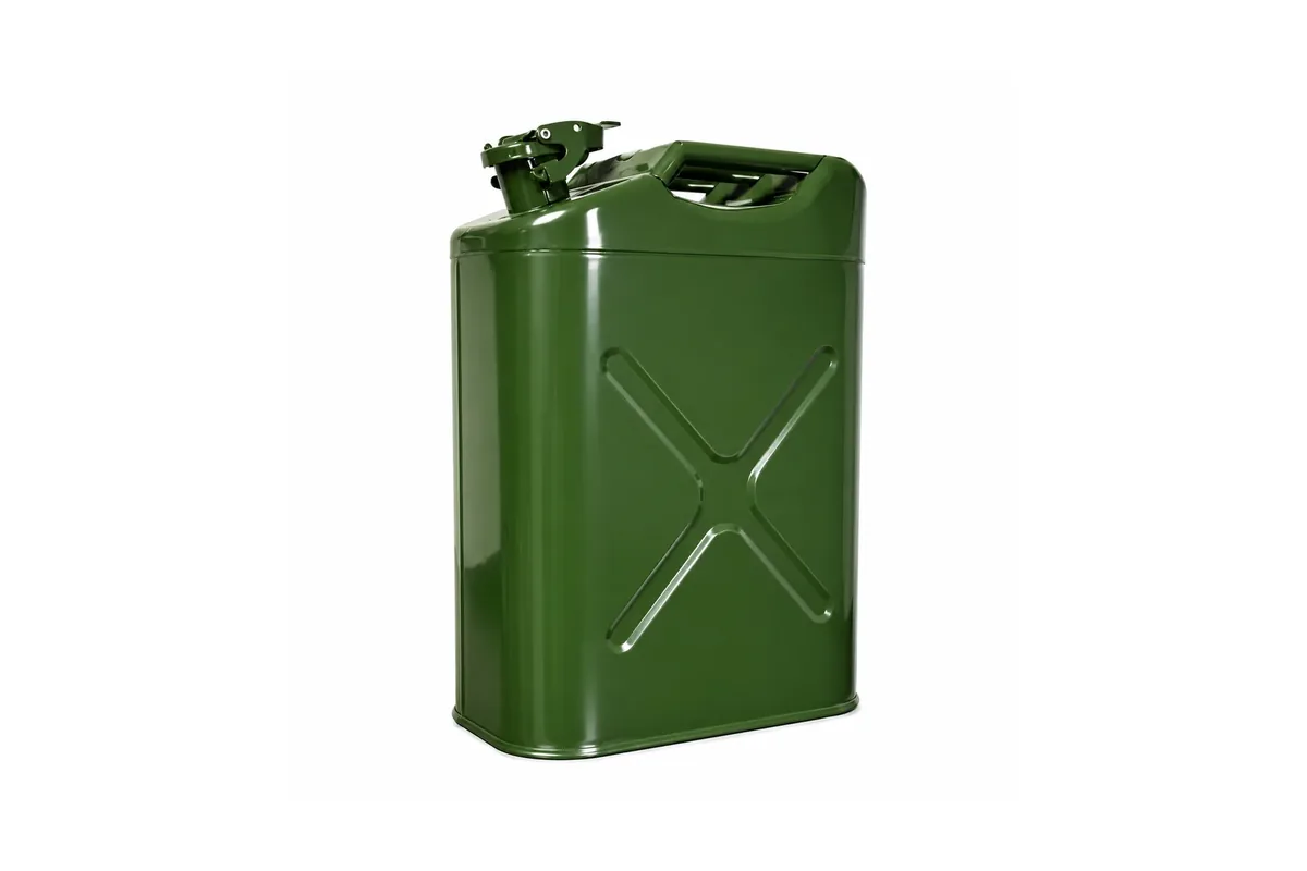 An upright steel fuel tank, a sound sealed container is the first line of spill defence