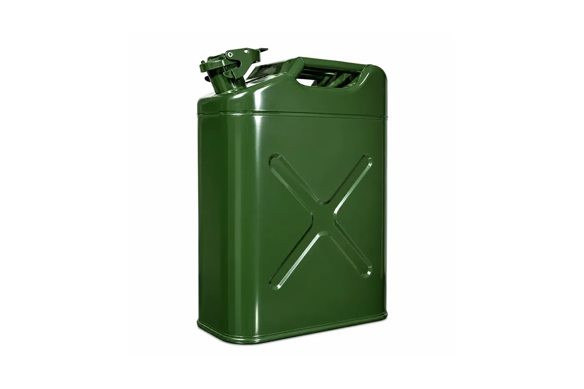 A UN-marked NATO steel fuel can